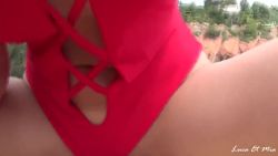 I suck my man on the beach before taking a little bath