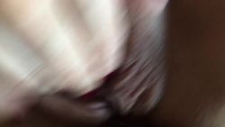 I touch my pussy while he fucks me