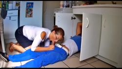 The plumber has a surprise on the job