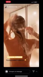 Maddy Burciaga in the shower shows her breast by accident