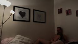 Romantic couple fuck in bed, I have it off