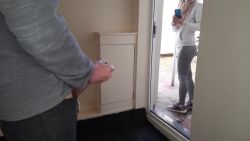 She sucks my dick quickly during the work break