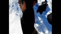 Double pipe off-piste for two strangers