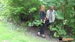 Young blonde gets a good dick in the wild