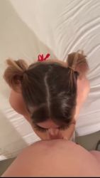 Cute nurse with pigtails taking her doggy style