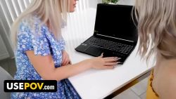 Step Mom Sage Pillar & her MILF Bestie Elana Bunnz get Fucked by Step Son
