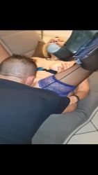 A perverted husband makes his mature slut fuck him