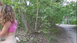I’m exploring forbidden pleasures in the park