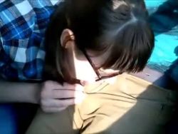 Sucking in the Train – Amateur Blowjob