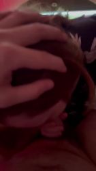 Vertical mobile footage shows kimono blowjob up close
