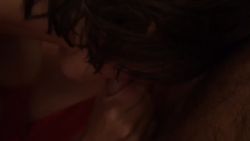 Couple Footjob and Blowjob in Dim Bedroom