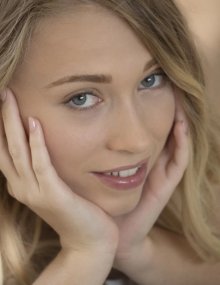 Hot blonde teen in panties photoshoot